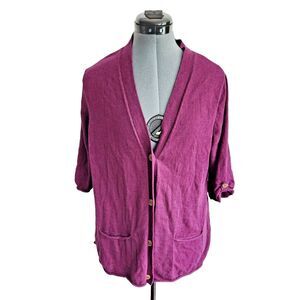 Eddie Bauer Button Up V-Neck Cardigan Size XXL‎